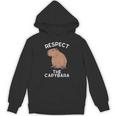 Respect The Capybara げっ歯類好き カピバラ アニマルジョーク パーカー