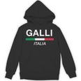 Galli イタリア製 ファミリーネーム イタリア 国旗 長袖tシャツ パーカー