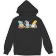 Gnomes Reading Books Teacher Easter Day Eggs Book Lovers Unisex Hoodie