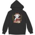 Goat Reading Book Graphic Goat With Book Floral Unisex Hoodie