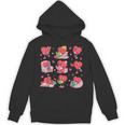 Hearts Reading Book Lovers All Booked For Valentine Unisex Hoodie