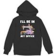 I'll Be In My Office おもしろヴィンテージフローラルミシン パーカー