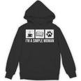 I'm A Simple Woman Tea Books & Dogs Reading Lover Unisex Hoodie