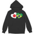 Japanese Flag Brazilian Flag Heart 日系ブラジルブラジル国旗日本国旗 パーカー
