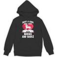 Just A Girl Who Loves Horses And Books Heart Reading Unisex Hoodie
