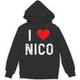 I Love Nico ハート アンティーク調 パーカー