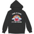 Reading Unicorn Take A Look It's In A Book Retro Rainbow Unisex Hoodie