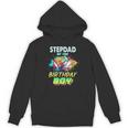Stepdad Of The Birthday Boy Baseball Football Colorful Unisex Hoodie