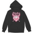 Strike Out Breast Cancer Baseball Drip For Boys Youth Unisex Hoodie Strike Out Breast Cancer Baseball Drip For Boys Youth Unisex Hoodie
