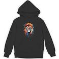 Strong Regal Lion Magestic Lion クールカラフルライオンステンシル パーカー