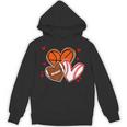 Valentines Baseball Basketball Football Heart Boy Men Unisex Hoodie Valentines Baseball Basketball Football Heart Boy Men Unisex Hoodie