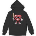 Valentines Day Heart Playing Baseball Boys Men Kids Girls Unisex Hoodie