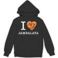 “I Love Jambalaya” のジャンバラヤ好き向けデザイン パーカー