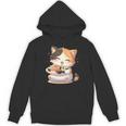 わがまま猫 寿司ねこ ラーメン好き かわいい おもしろ マンガ 長袖tシャツ パーカー