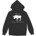 アラスカ地図ユニークなアラスカのお土産アラスカムース 長袖tシャツ パーカー