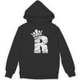 アルファベットtシャツ イニシャル文字 R & キング クイーン クラウン パーカー