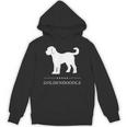 ゴールデンドゥードル 犬 ホワイト シルエット パーカー