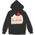 ショートケーキ《フルビッグ プリント》『スイーツ ポップ』苺 イチゴのケーキ お菓子 おやつ 面白い かわいい パーカー