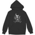 スケルトンロックオンムーン不気味なハロウィンロックバンド 怖い 長袖tシャツ パーカー