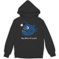 チョウチンアンコウ Anglerfish 深海魚 イラスト ゆるい 簡単 おもしろ かわいい 人気 深海生物 アンコウ目 パーカー