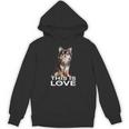 ロングヘア チワワ犬 This Is Love Brown チワワ 恋人 長袖tシャツ パーカー