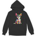 ヴィンテージ レトロ チワワ 犬 かわいい グルービー 犬 長袖tシャツ パーカー