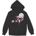 桜の木と月 日本の美しい桜 春 パーカー