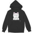 猫 中指 おもしろバッグ パーカー