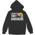 面白い青い舌のキンク I Pull Little Dinosaurs パーカー
