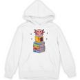 Axolotl Bookworm Girls Cute Book Reading Axolotl Pink Unisex Hoodie