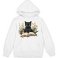 Cat Shirts For Women Book Lover Shirt Cute Cat And Book Premium Tri-Blend Unisex Hoodie