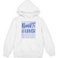 Coquette Book Lover Preppy Blue Stripes Bookworm Reading Unisex Hoodie Coquette Book Lover Preppy Blue Stripes Bookworm Reading Unisex Hoodie