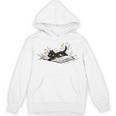 Cute Book Cat Book Lover Floral Teacher Life Women Unisex Hoodie Cute Book Cat Book Lover Floral Teacher Life Women Unisex Hoodie