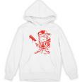 Drippy Baseball Mascot Valentine Heart Glasses Cartoon Unisex Hoodie