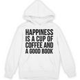 Happiness Is A Cup Of Coffee And A Good Book Reading Unisex Hoodie
