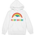 Rainbow Colors First Grade Squad Reading Book Graphic Unisex Hoodie