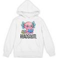 Readsolotl Cute Axolotl Reading Book Kawaii Pink Aesthetic Unisex Hoodie Readsolotl Cute Axolotl Reading Book Kawaii Pink Aesthetic Unisex Hoodie