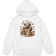 Vintage Ghost Book Reading Pumpkin Gothic Halloween Teachers Unisex Hoodie