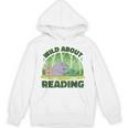 Wild About Reading Books Rhino Pig And Crocodile Unisex Hoodie