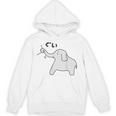 ぞうさん【ひっぱるぞう】服を引っぱる 象【どうぶつフレンズ】かわいい 動物 キャラクター 面白い イラスト パーカー