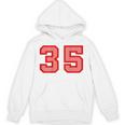 クールなレトロなレタリングジャージバックナンバー35 Thirtyfive パーカー