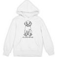 ゴールデンレトリバー シルエット ラインアート 犬と暮らす幸せ メッセージデザイン パーカー