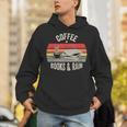 Coffee Books And Rain Retro Vintage Book Lover Reading Unisex Hoodie