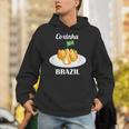 Coxinha 伝統的なブラジル料理 ブラジル国旗 パーカー