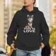 ロングヘア チワワ犬 This Is Love Brown チワワ 恋人 長袖tシャツ パーカー