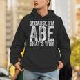 面白い名前入りシャツ Because I'm Abe That's Why パーカー