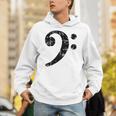 Bass Clef ビンテージブラック左 ベースプレイヤー 長袖tシャツ パーカー