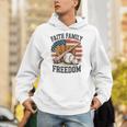 Faith Family Freedom Patriotic Christian Baseball Game Day Unisex Hoodie