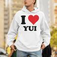 I Heart Yui ファーストネーム I Love パーソナライズ パーカー