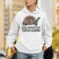I Love Turtles Easily Distracted By Turtles And Books Nerds Unisex Hoodie